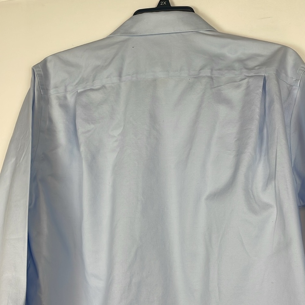 Pronto Uomo Nordstrom Blue Dress Shirt Classic Style - Size 16 (32/33) - Picture 5 of 7